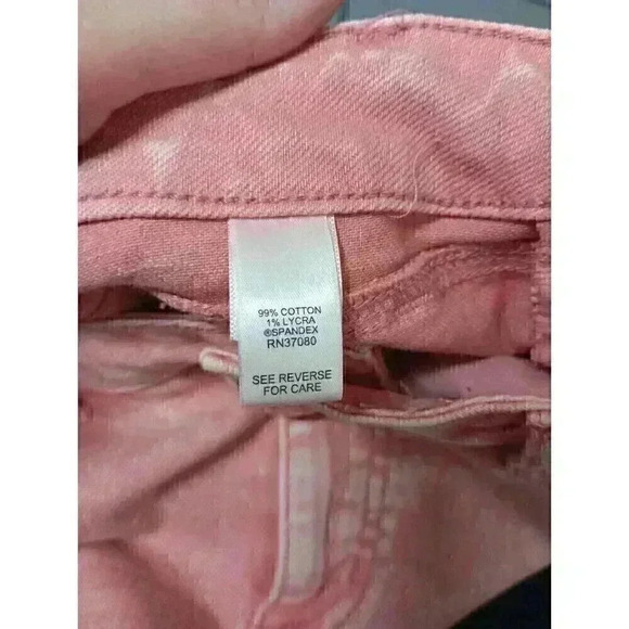 Est. 1946 Denim Skinny Jeans Women's 6 Pink Mid Rise Raw Hem Cotton Blend Pants - Picture 4 of 7